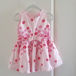 Pink with floral prints baby girl dress
